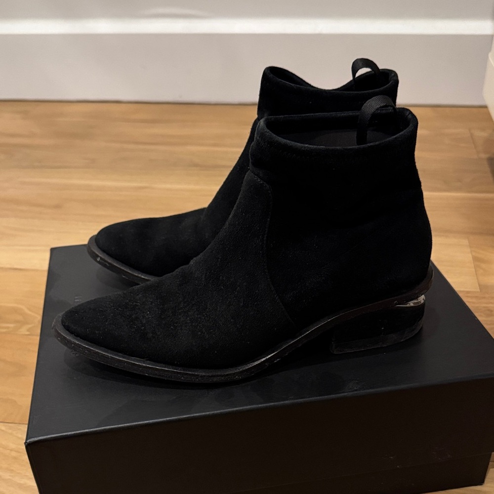 Alexander Wang Kori Suede Black Suede Ankle Boots size 36